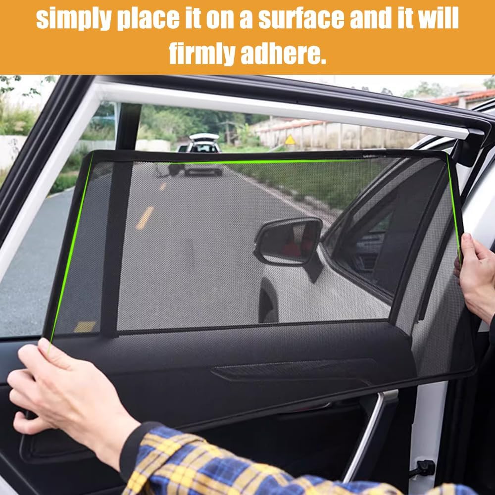 REVXON Magnetic Car Shades for Side Windows for Honda CR-V 2012-2016, Custom Fit Mesh Car Window Cover Privacy Curtain Heat Reduction Breathable Allows Window Open,Four Windows