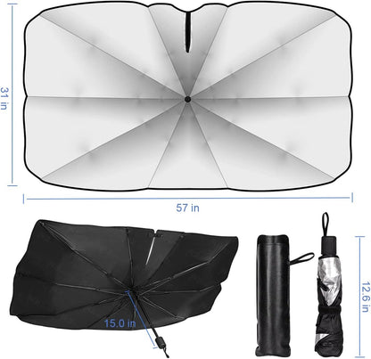 Sedan SUV Car Sun Shade for Windshield, Blocks UV Rays & Sun Heat