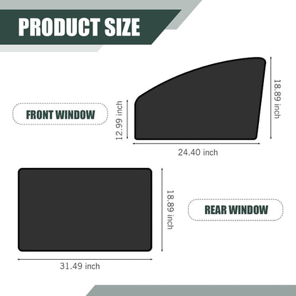 4 PCS Automobile Side Window Shades, Magnetic Privacy Car Window Shade, Provide Cool Experience for Napping, Changing Clothes, Universal for Most Cars Accessories (Black)