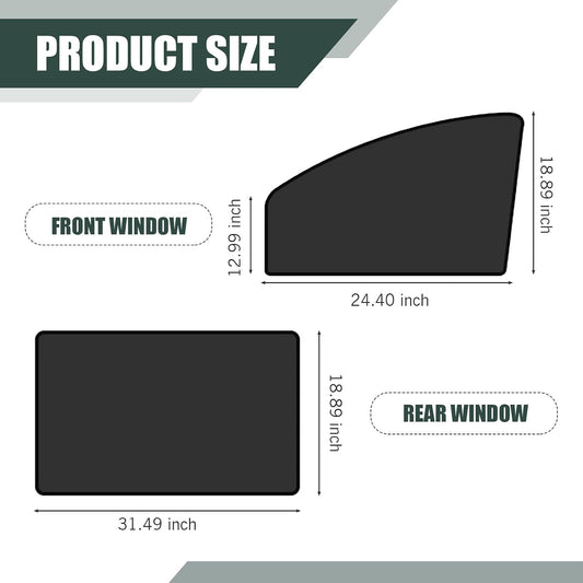 4 PCS Automobile Side Window Shades, Magnetic Privacy Car Window Shade, Provide Cool Experience for Napping, Changing Clothes, Universal for Most Cars Accessories (Black)