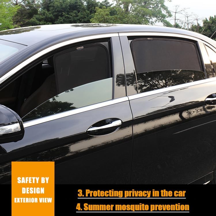 REVXON Magnetic Car Shades for Side Windows for Honda CR-V 2012-2016, Custom Fit Mesh Car Window Cover Privacy Curtain Heat Reduction Breathable Allows Window Open,Four Windows