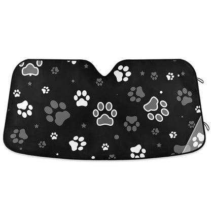 Leopard Print Car Windshield Sun Shade Foldable UV Ray Sun Visor Protector Sunshade to Keep Your Vehicle Cool (51" x 27")