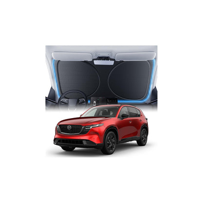 Windshield Sun Shade for Honda CR-V 2000-2026, 100% UV Block & Heat Insulation, Custom Fit Sunshade, Foldable Car Sunshade with Storage Bag, Summer Car Accessory