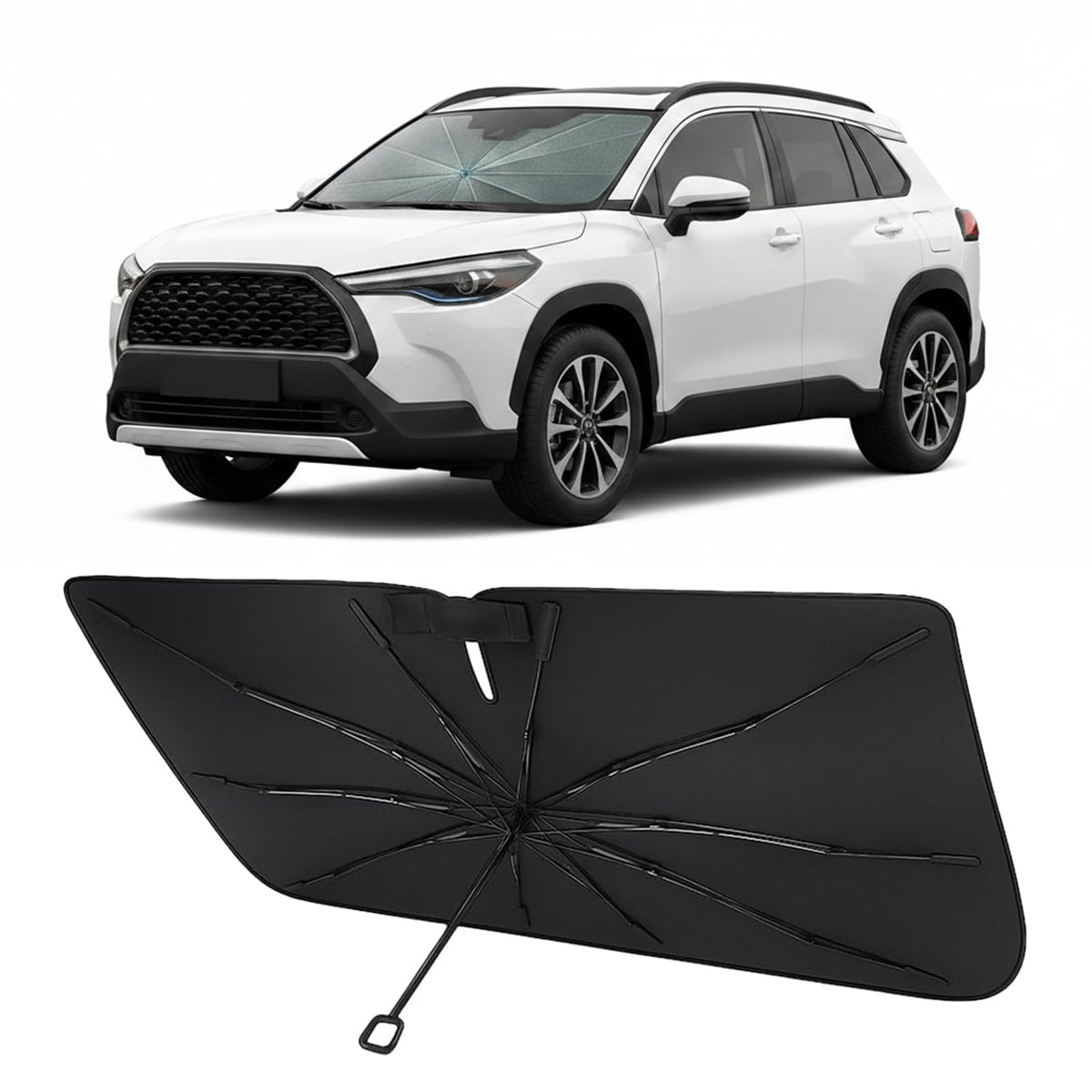 Proadsy Custom Fit Windshield Sun Shade Umbrella for 2023-2026 Honda Accord