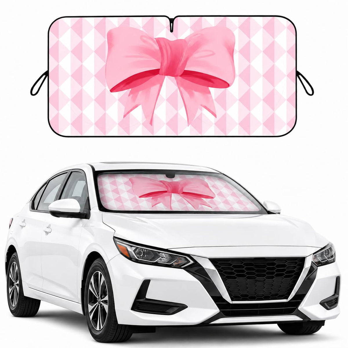 Car Windshield Sun Shade, Universal Fit Midsized Sedan SUV, Cool Gray