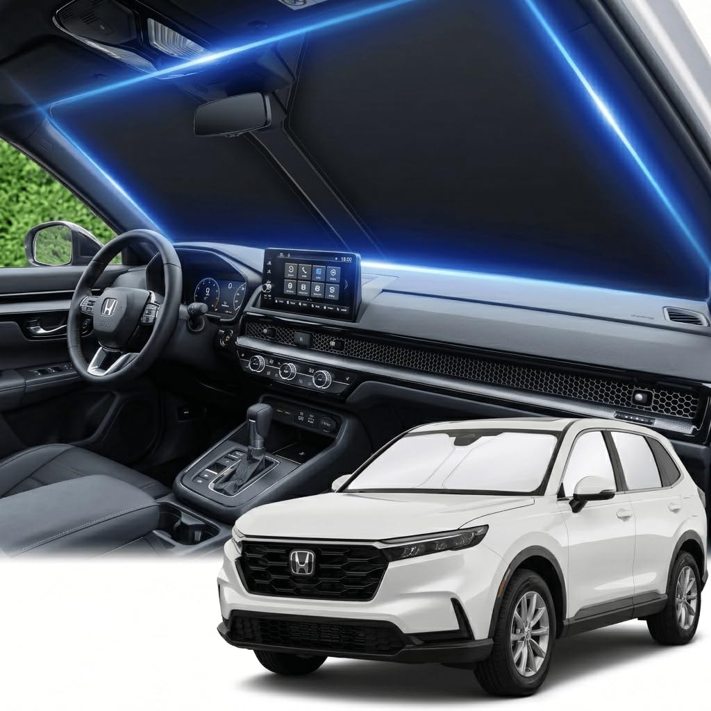 for Honda Accord 2018-2022 Windshield Sun Shade Front Window Shade Custom Fit Accord Accessories Sun Visor Foldable Shade Blocks UV Rays Summer Must Have Car Accessories