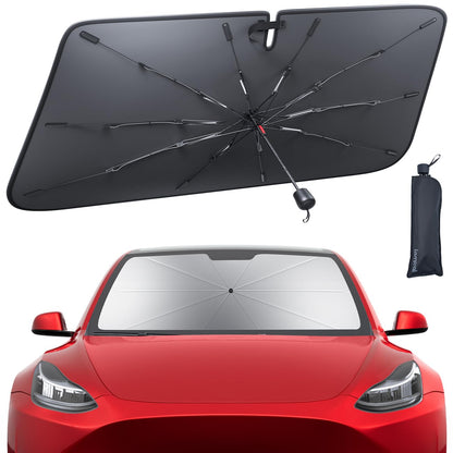 Lamicall Car Windshield Sunshade Umbrella - Foldable Car Windshield Sun Shade Cover, 5 Layers UV Block Coating, 52"x31" Front Window Heat Insulation Protection, for Auto Sedan, SUV Windshield