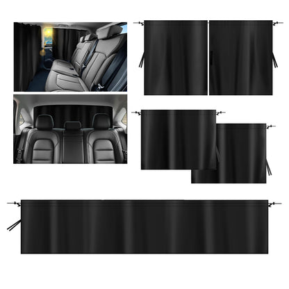 4PCS Car Window Shades Kit with Tailgate Shade,Thickened Vinyl Coated Car Window Covers for Privacy and Maintaining Cool Auto Interior Temperature,Universal Cars Curtains for Windows