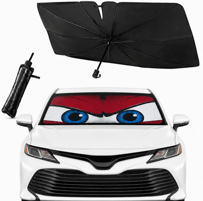 Car Windshield Sun Shade Umbrella, Univeral Fit Mid-Large Sedan & SUV