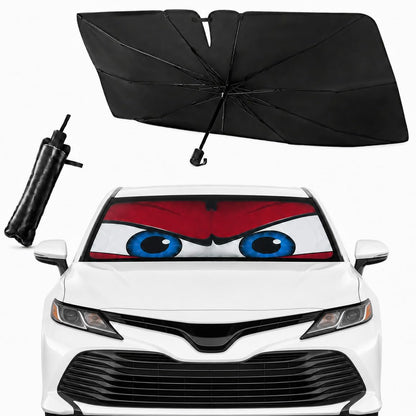Car Windshield Sun Shade Umbrella, Univeral Fit Mid-Large Sedan & SUV