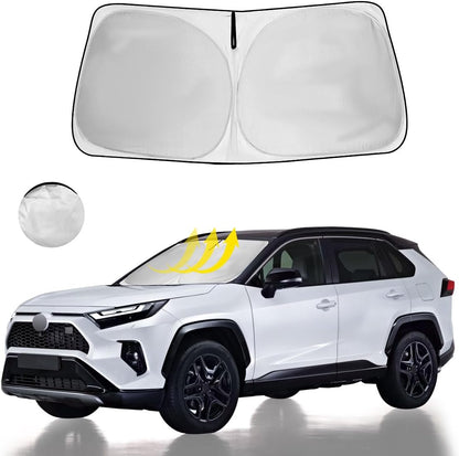 Windshield Sun Shade Car Sunshade Accessories for 2026-2019 Toyota RAV4