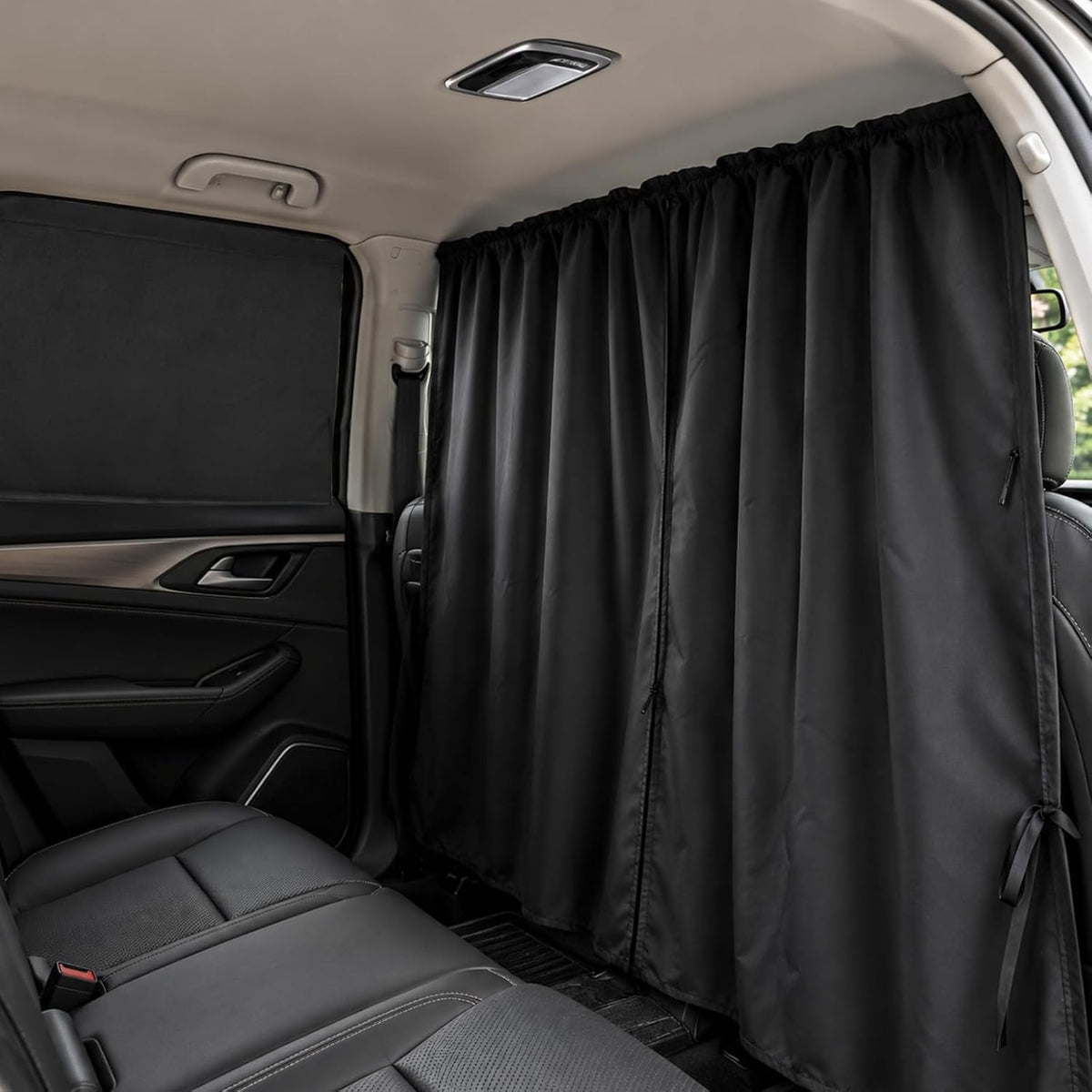 Car Privacy Curtains, 35.5 * 70.9 in Univesal Fit Car Window Curtains, 1 Rear Seat Divider & 2 Rear Side Magnetic Side Window Curtain for Baby Fit for Traveling Camping, Sleeping, Breastfeeding