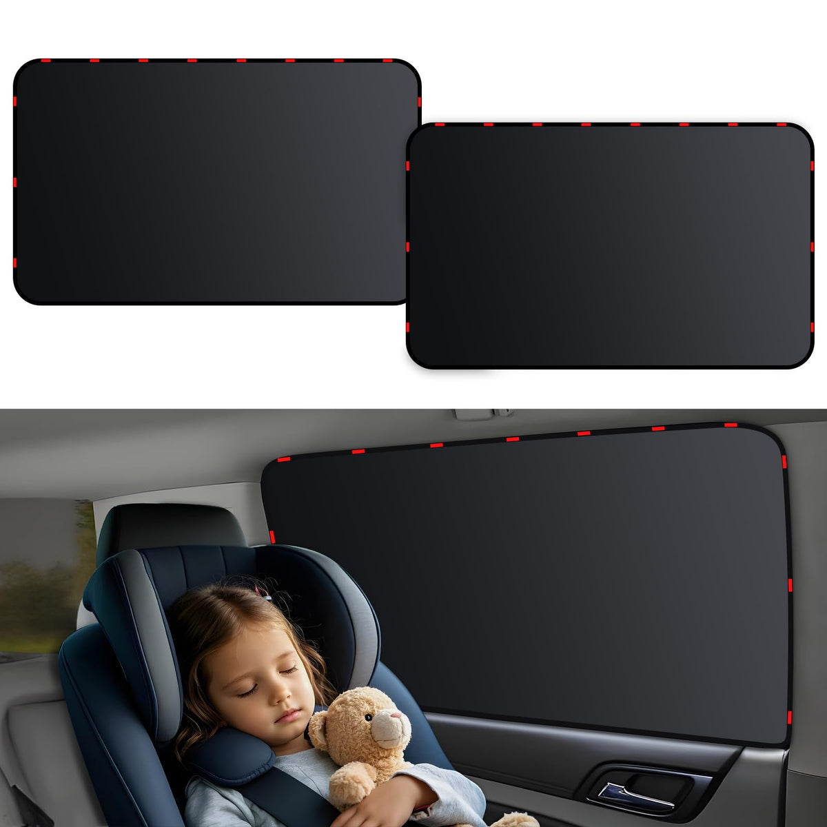 ZATOOTO Magnetic Car Window Shades for Side Window Sun Shade, Full Blackout