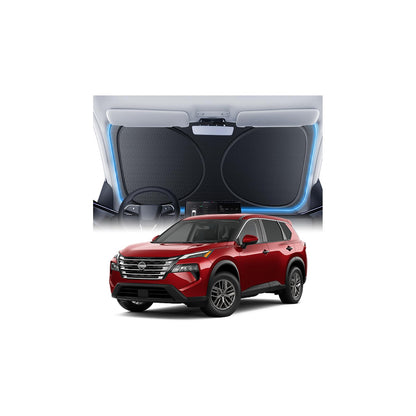 Windshield Sun Shade for Honda CR-V 2000-2026, 100% UV Block & Heat Insulation, Custom Fit Sunshade, Foldable Car Sunshade with Storage Bag, Summer Car Accessory