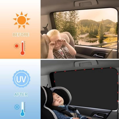 4 Pcs Magnetic Car Window Sunshades for Infiniti QX80 Z62 SUV 2017-2024, Blackout Cloth Privacy Screen Block UV Ray Heat Strong Magnet Auto Blinds
