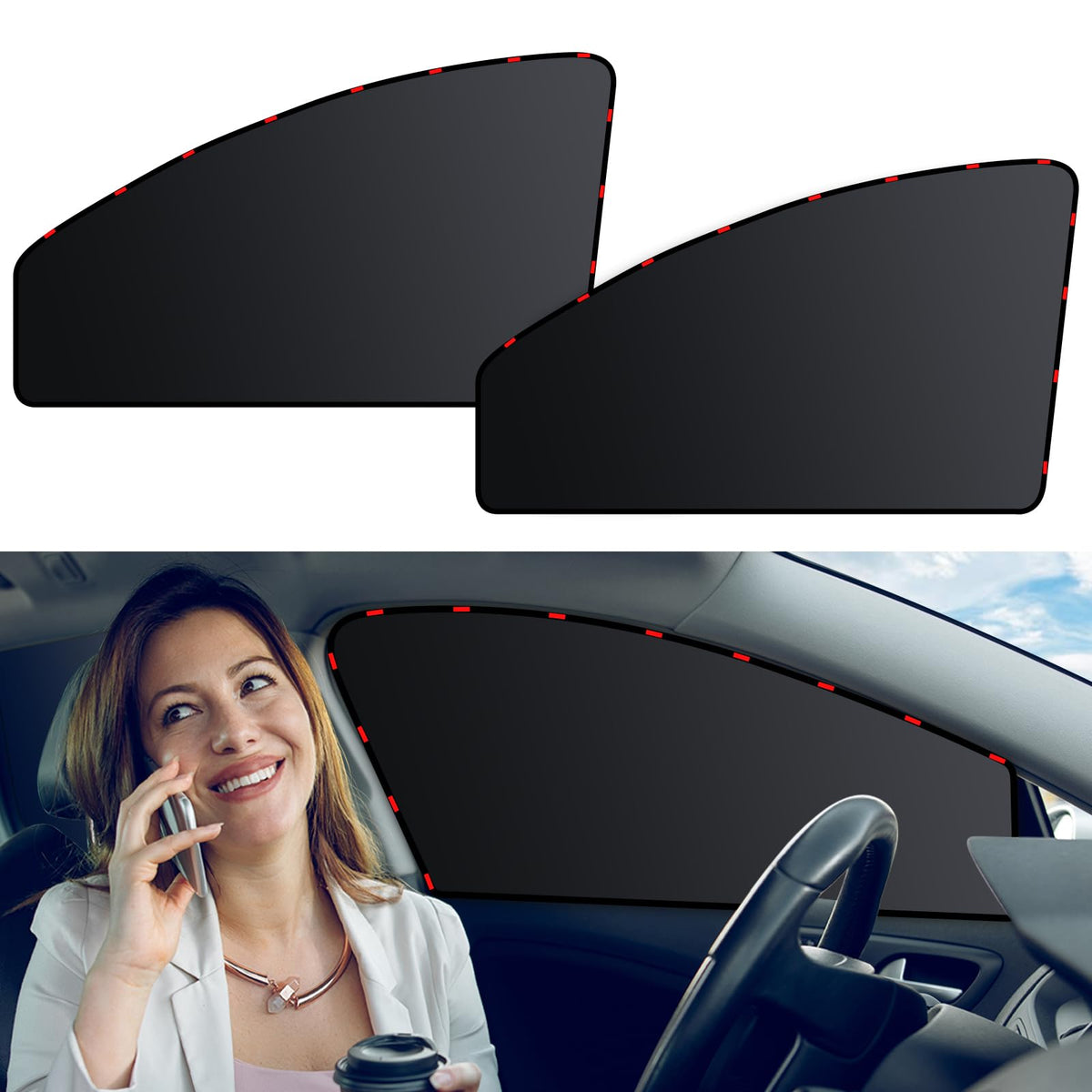 ZATOOTO Magnetic Car Window Shades for Side Window Sun Shade, Full Blackout