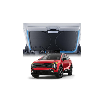 Windshield Sun Shade for Honda CR-V 2000-2026, 100% UV Block & Heat Insulation, Custom Fit Sunshade, Foldable Car Sunshade with Storage Bag, Summer Car Accessory