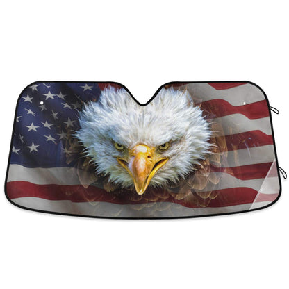 Leopard Skin Print Car Windshield Sun Shade Animal Brown Foldable UV Ray Sun Visor Protector Sunshade to Keep Your Vehicle Cool (55" x 27.6")
