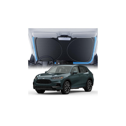 Windshield Sun Shade for Honda CR-V 2000-2026, 100% UV Block & Heat Insulation, Custom Fit Sunshade, Foldable Car Sunshade with Storage Bag, Summer Car Accessory