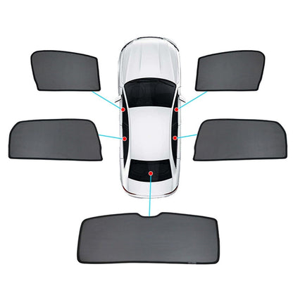 Car Magnetic Sun Protection Curtain 5Pack Fit for Toyota Camry 2007 2008 2009 2010 2011 UV Protection, Insect Screen, Rear Passenger Side Window Visor-Black