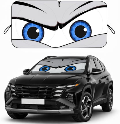 Car Windshield Sun Shade, Universal Fit Midsized Sedan SUV, Cool Gray