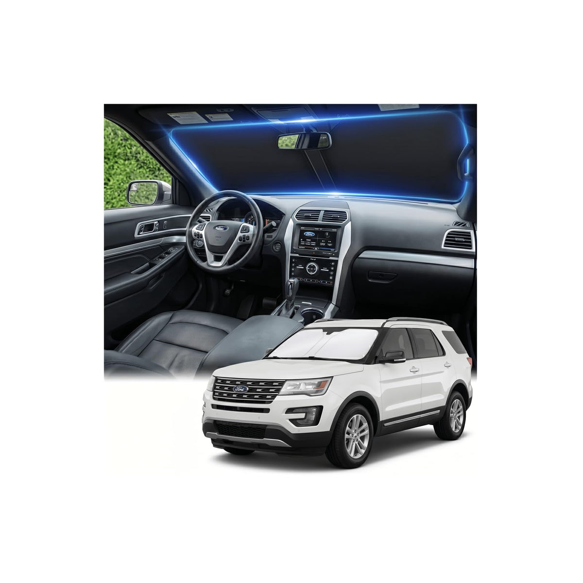 for Honda Accord 2018-2022 Windshield Sun Shade Front Window Shade Custom Fit Accord Accessories Sun Visor Foldable Shade Blocks UV Rays Summer Must Have Car Accessories