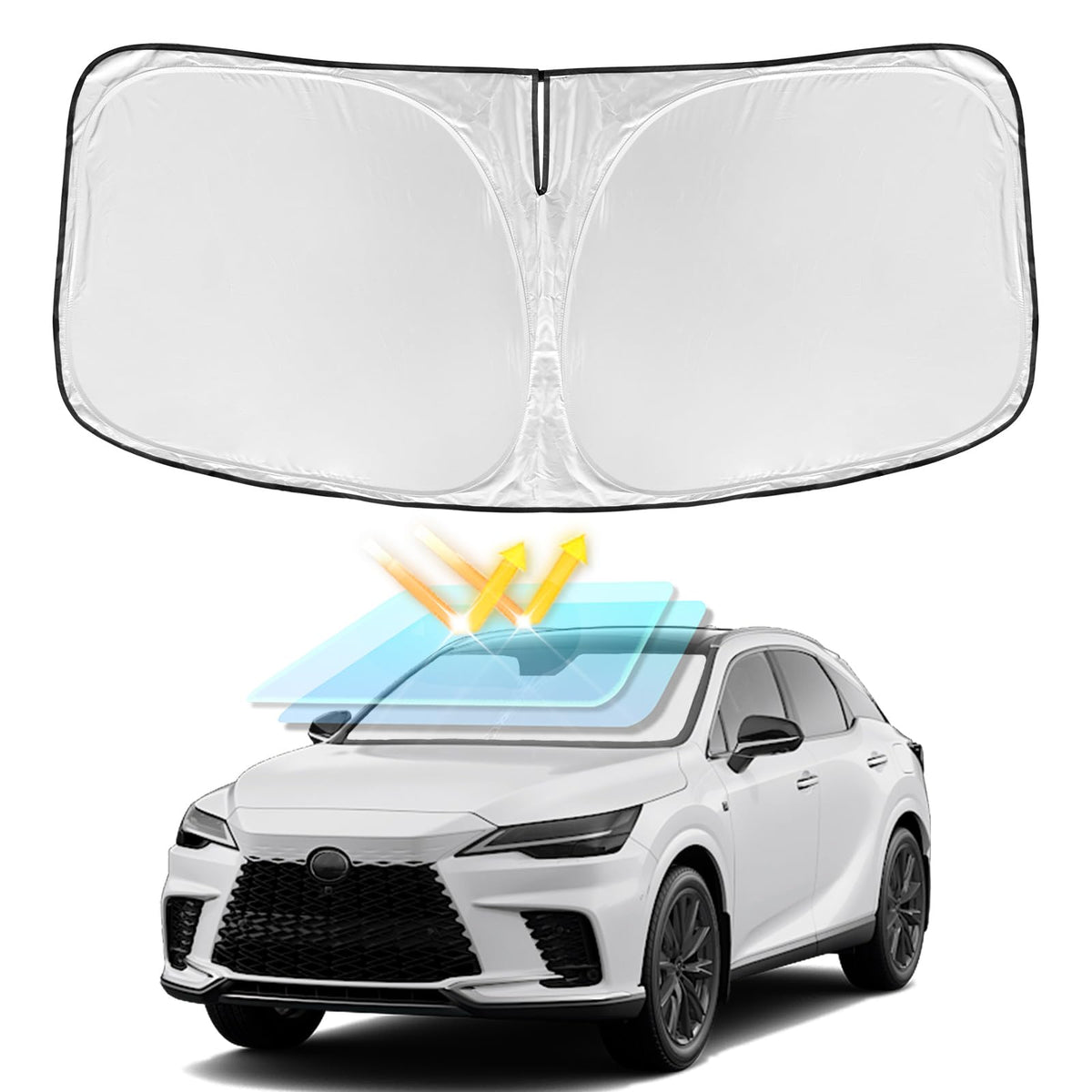 for Toyota Tacoma 2016-2024 2025 2026 Sun Shade Sunshade Windshield Cover