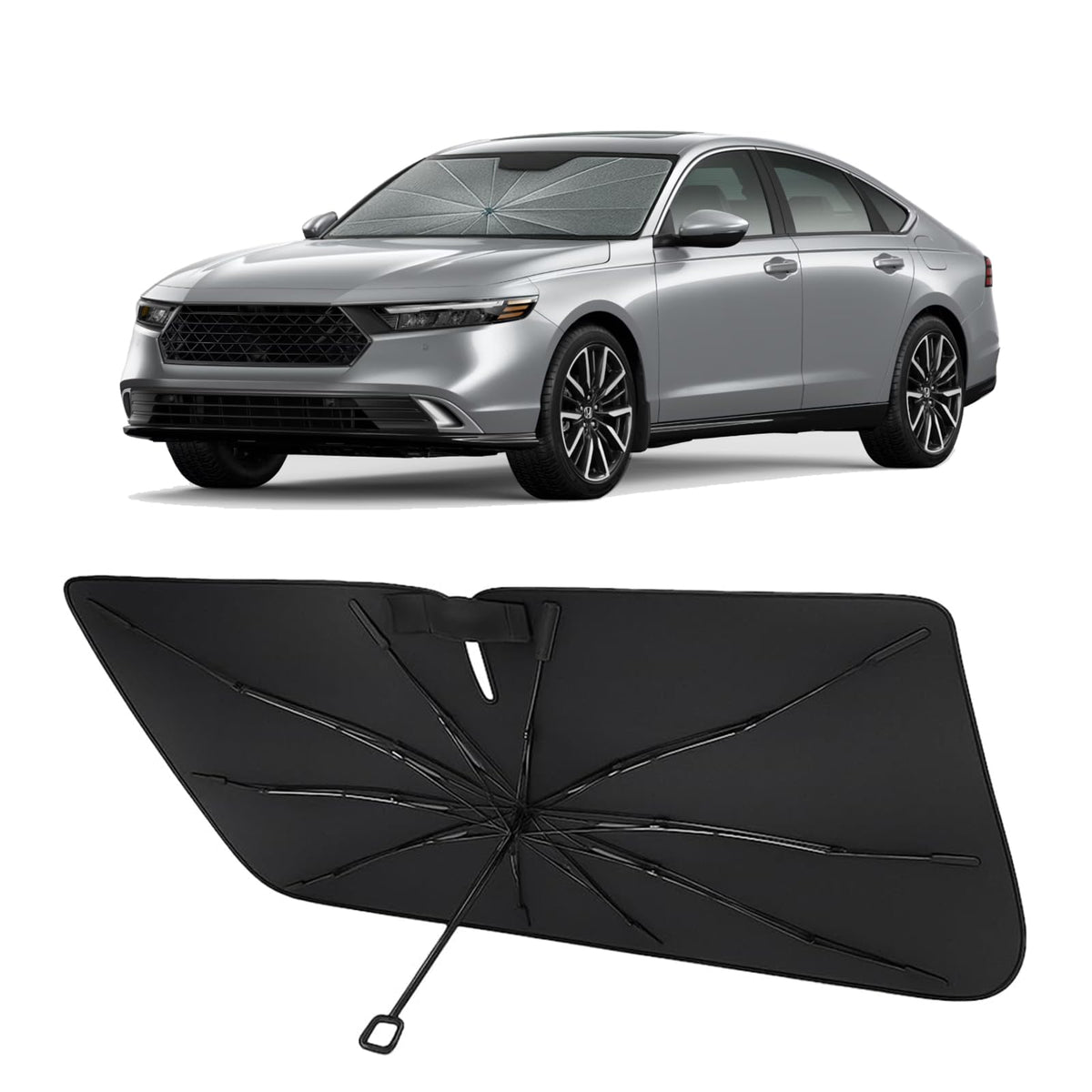 Proadsy Custom Fit Windshield Sun Shade Umbrella for 2023-2026 Honda Accord