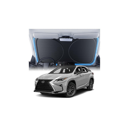 Windshield Sun Shade for Honda CR-V 2000-2026, 100% UV Block & Heat Insulation, Custom Fit Sunshade, Foldable Car Sunshade with Storage Bag, Summer Car Accessory