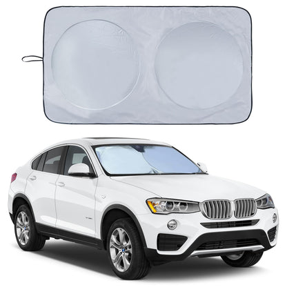 Car Windshield Sunshade, Cute Dog & Cat Front Windshield Sun Shade - Medium