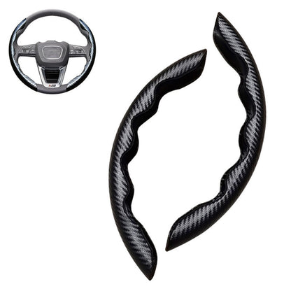 15inch Pattern Carbon Fiber for Mercedes Benz Steering Wheel Cover Segmented Steering Wheel Protector Fit Mercedes Benz A C E S Class Series GLK CLA GLA GLC GLE CLS SLK Accessories