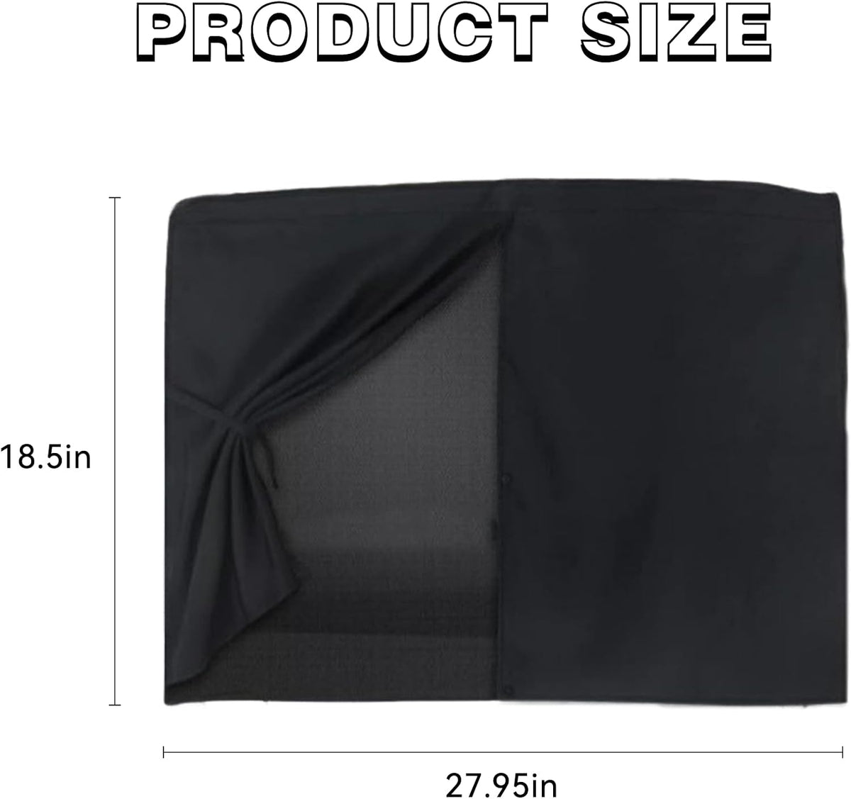 2PCS Car Window Shades, Magnetic Double Layer Window Screen for Baby Protection, UV Protection Privacy Blackout Shade Car Window Covers, Universal Auto Sun Shade Curtains Accessories