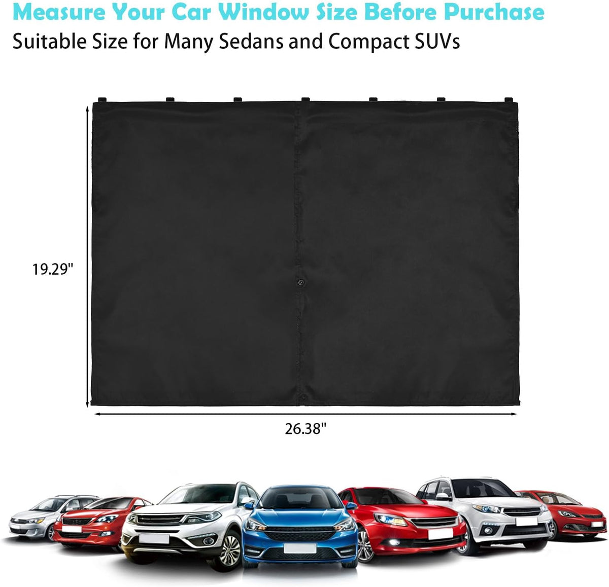 Car Window Shades, 2 Pack Magnetic Double Layer Car Shades for Back Windows Baby, Adjustable Privacy Full Covers/Half Shade Options Rear Window Curtains for Baby Kids UV Protection