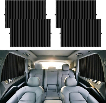 Magnetic Car Side Window Sun Shades for Breastfeeding, Taking a nap, Camping (Back Seat 4pcs)