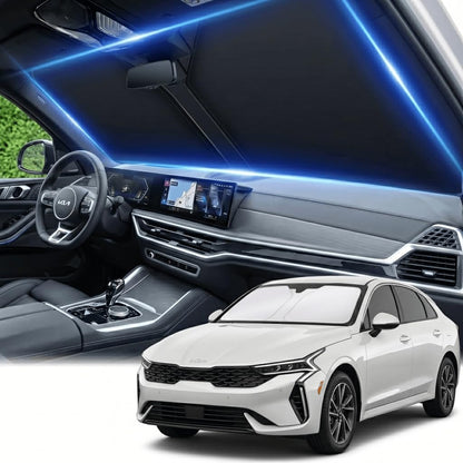 for Honda Accord 2018-2022 Windshield Sun Shade Front Window Shade Custom Fit Accord Accessories Sun Visor Foldable Shade Blocks UV Rays Summer Must Have Car Accessories