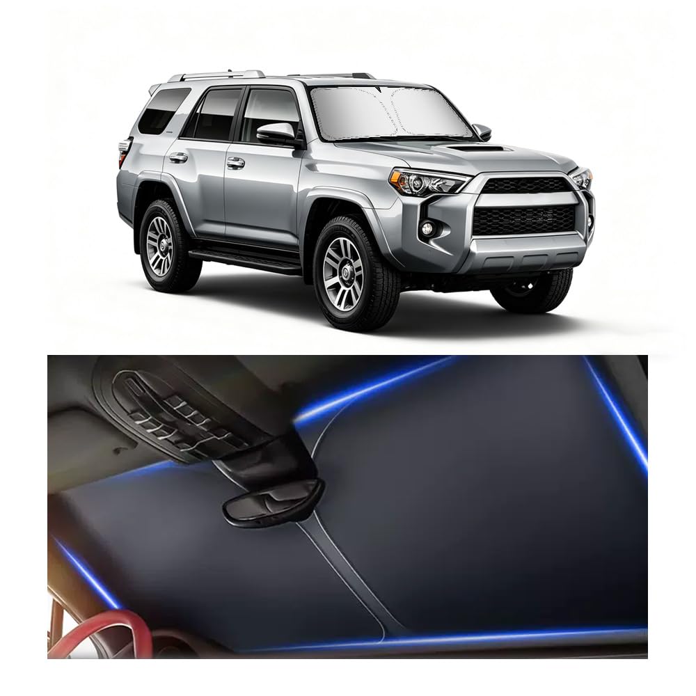 Car Windshield Sun Shade Compatible with Toyota RAV4 2019-2025,Oxford Cloth Sun Shade for Car Windshield with Foldable Design,Windshields Cover Suns Shades for Blocking Heat with Storage Bag