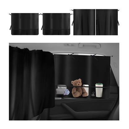 4PCS Car Window Shades Kit with Tailgate Shade,Thickened Vinyl Coated Car Window Covers for Privacy and Maintaining Cool Auto Interior Temperature,Universal Cars Curtains for Windows