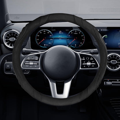 Car Steering Wheel Cover, 15 Inch Leather Anti-Slip Breathable Automotive Steering Wheel Protector, Universal Heat Resistant Vehicle Interior Accessories Cars, SUVs, Trucks(Blue)