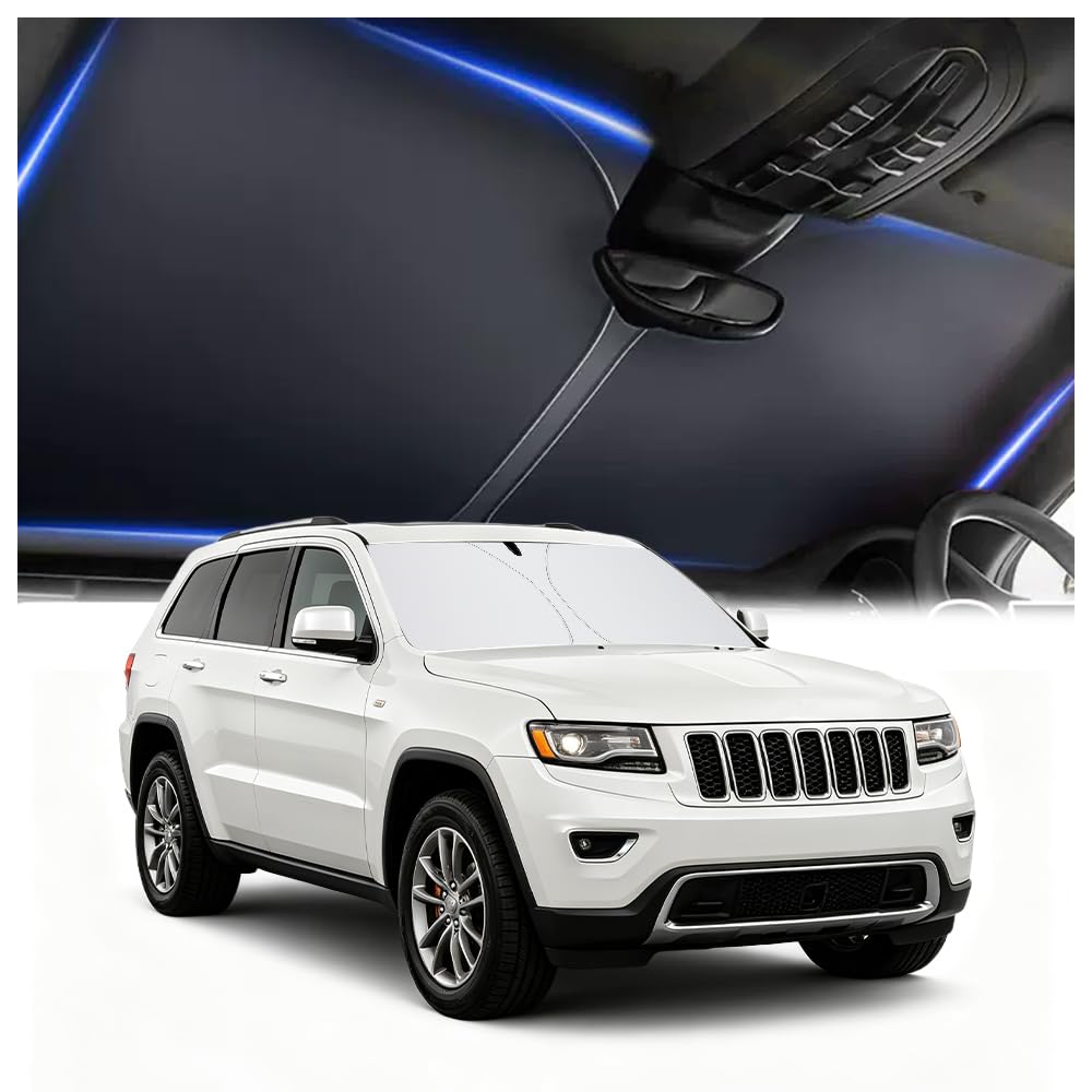 Car Windshield Sun Shade Compatible with Toyota RAV4 2019-2025,Oxford Cloth Sun Shade for Car Windshield with Foldable Design,Windshields Cover Suns Shades for Blocking Heat with Storage Bag