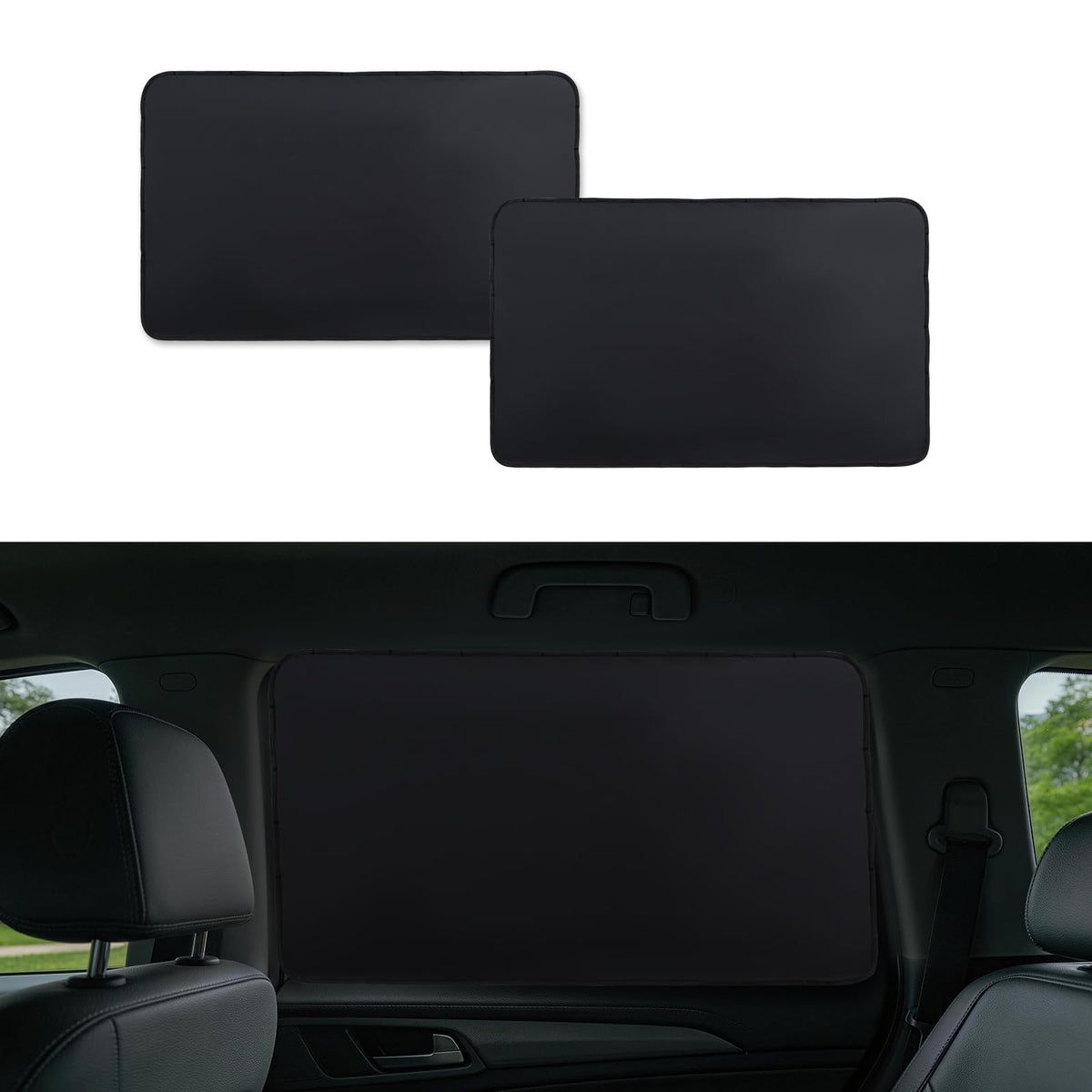 XCBYT Magnetic Car Window Curtains for Side Window, 100% Blackout Privacy