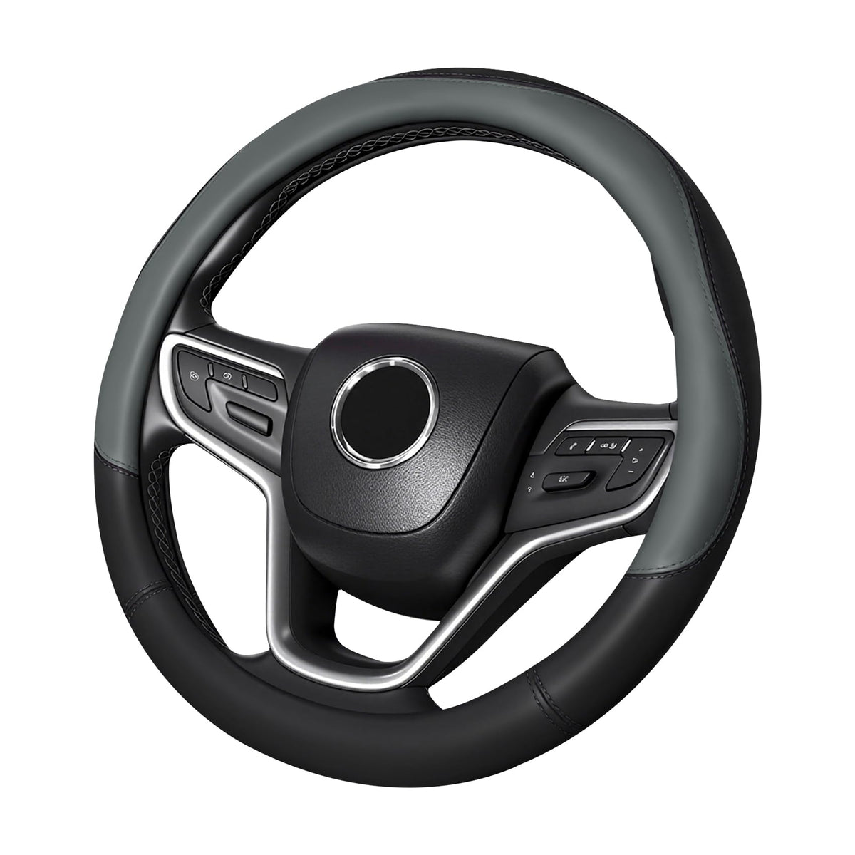 Car Steering Wheel Cover, Steering Wheel Accessories, 15 Inch Microfiber Leather Carbon Fiber Soft Anti-Slip Breathable, Car Accessories Elastic Non-Slip Cover for Most Vehicles