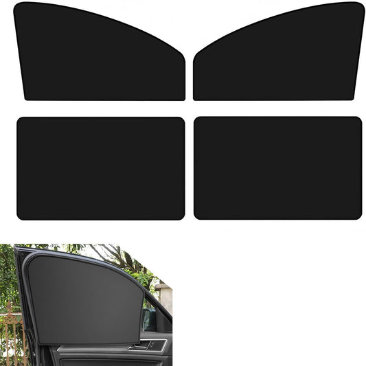 4PCS Auto Window Shade, Magnetic Side Window Sun Shade, Block Light Car Window Covers, Heat Insulation and UV Protection Car Curtain, Universal Interior Accessories