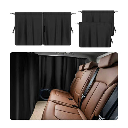 3PCS Car Privacy Curtains Kit,Rear Window Car Curtains & Divider Curtain