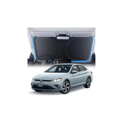 Windshield Sun Shade for Honda CR-V 2000-2026, 100% UV Block & Heat Insulation, Custom Fit Sunshade, Foldable Car Sunshade with Storage Bag, Summer Car Accessory