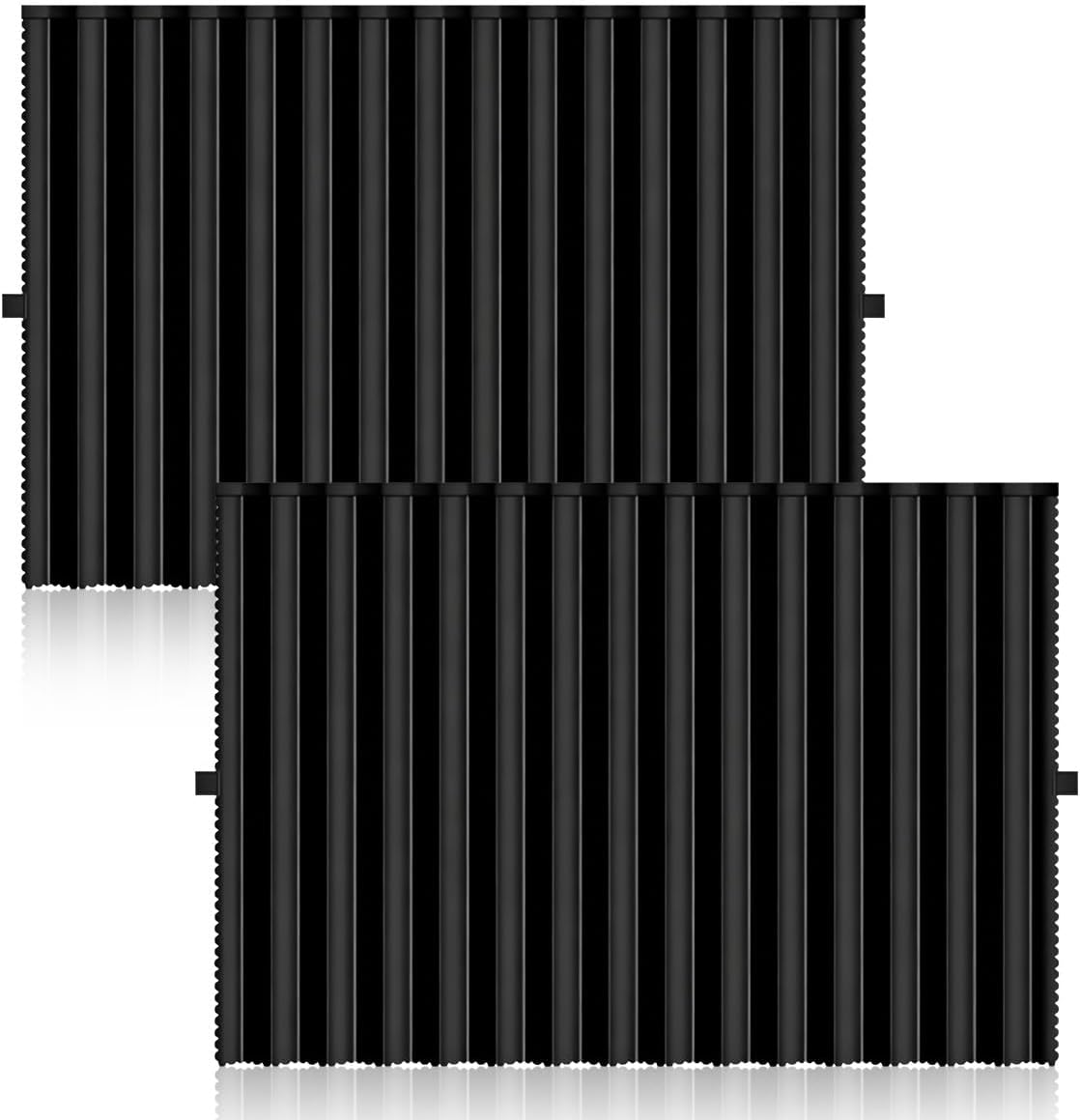 2PCS Car Side Window Sun Shades, Magnetic Car Window Curtains, Black