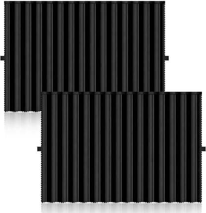 2PCS Car Side Window Sun Shades, Magnetic Car Window Curtains, Black