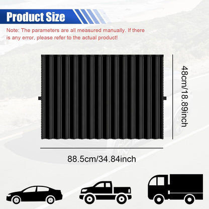 2PCS Car Side Window Sun Shades, Magnetic Car Window Curtains, Black
