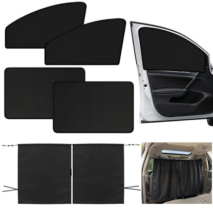 Car Window Shades & Windshield Sun Shade, Magnetic Car Sun Shade Set