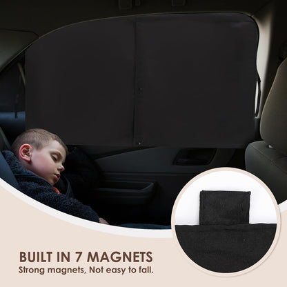 Vitog 2 PCS Car Window Shades, Magnetic(7 Magnets) Car Sun Shade for Baby