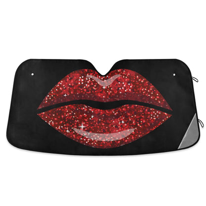 Leopard Print Car Windshield Sun Shade Foldable UV Ray Sun Visor Protector Sunshade to Keep Your Vehicle Cool (51" x 27")
